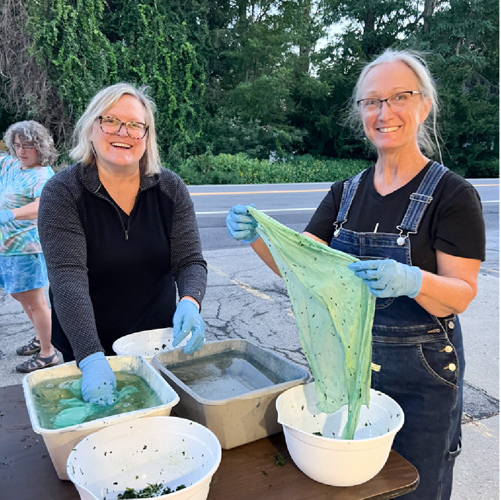 Fresh Leaf Indigo Dyeing Techniques