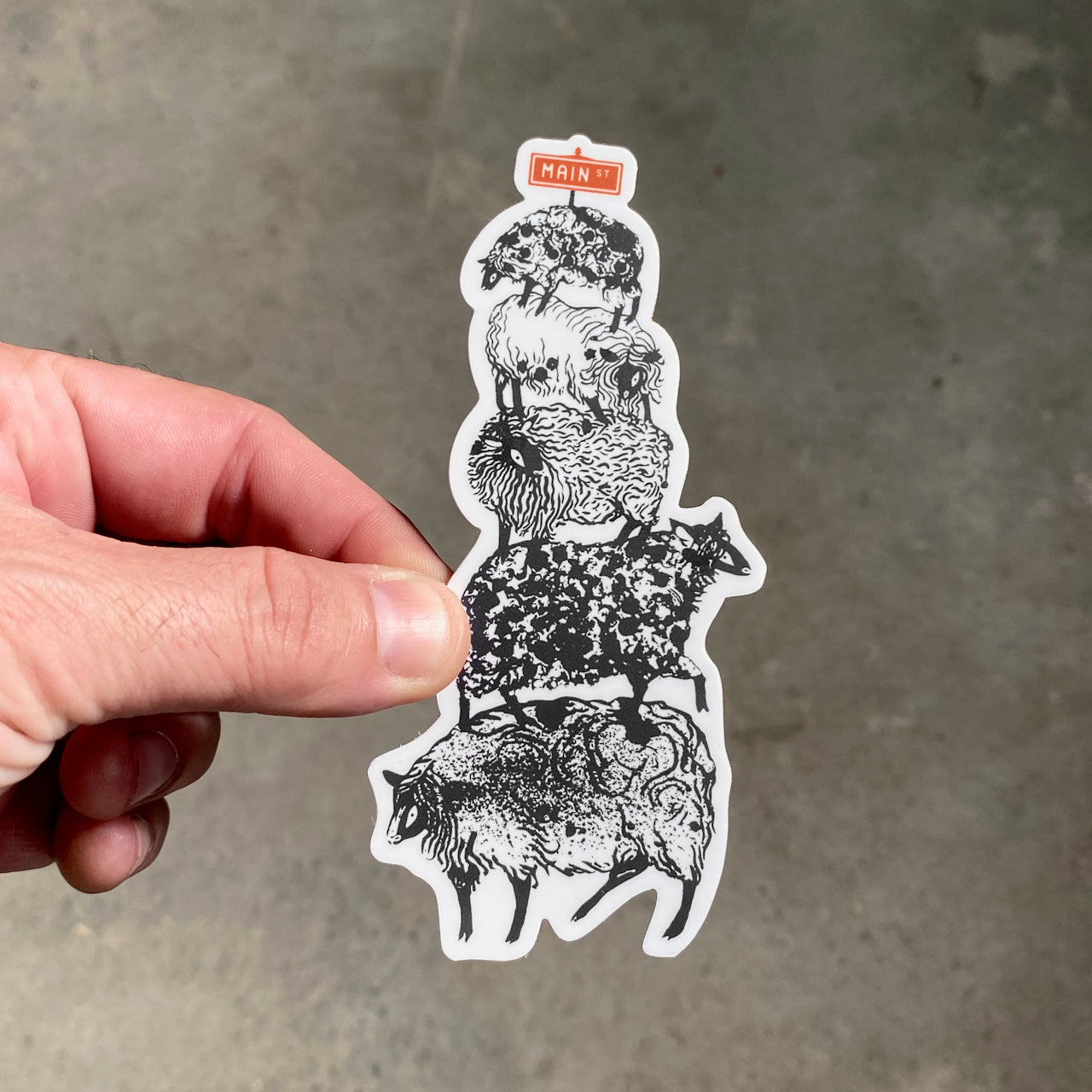 Sheep Stack 5" Sticker