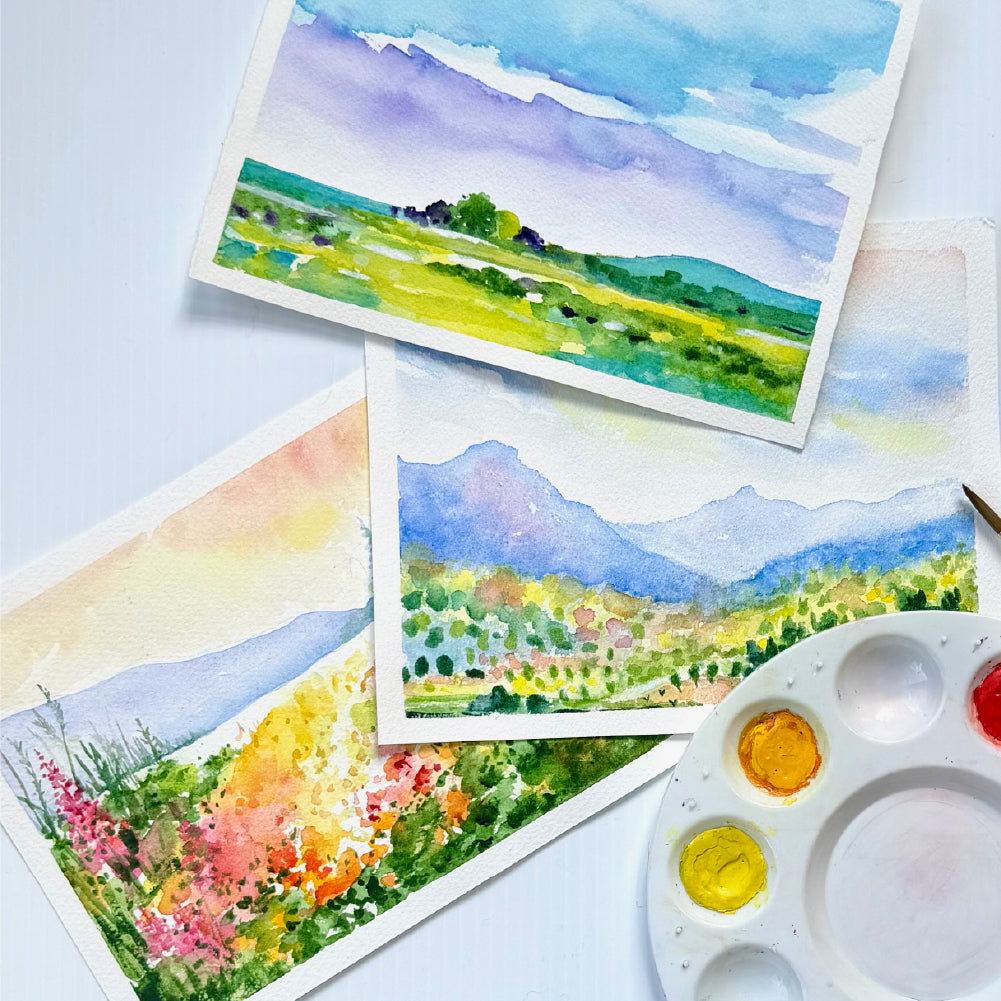 Watercolor Painting - Summer Landscapes