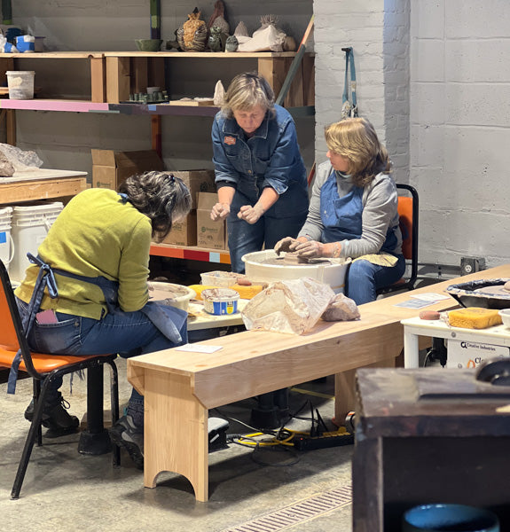 Throwing Pottery on the Wheel - Private 1/2 day lesson for 1 or 2 people