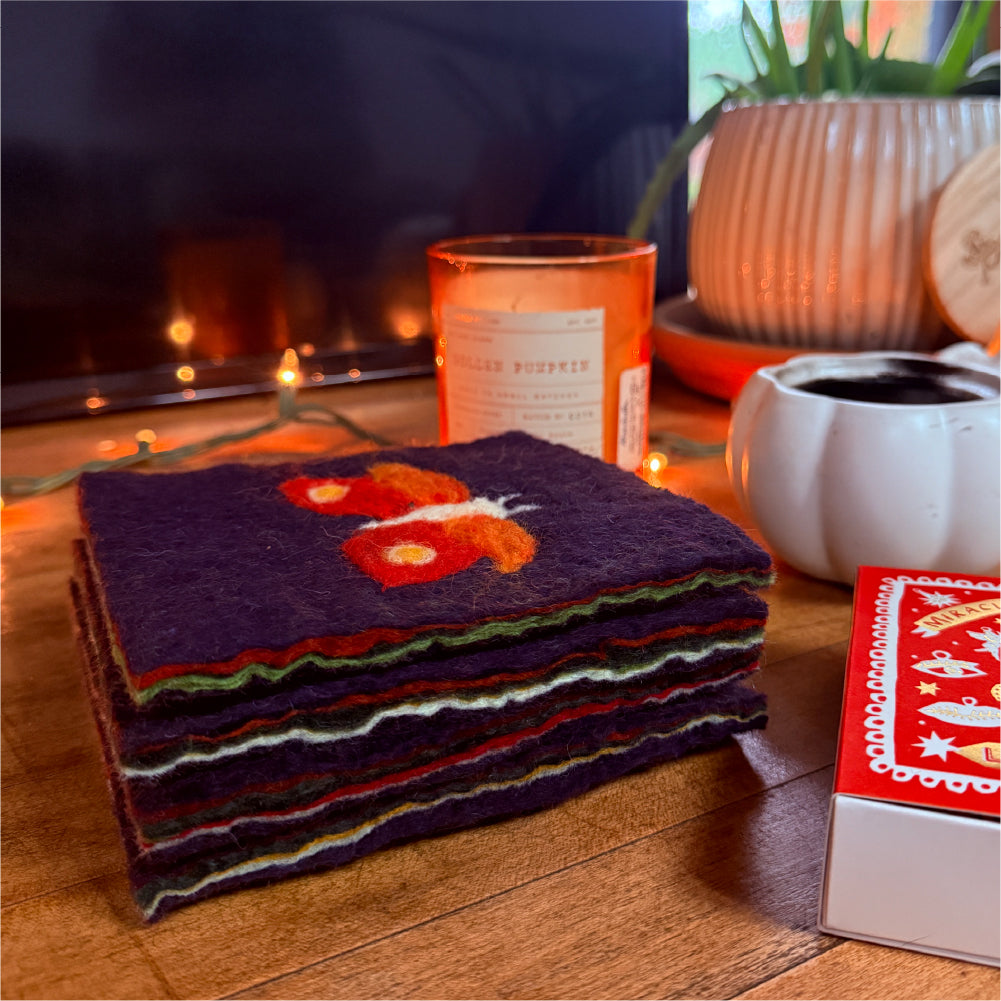 Felted Coasters