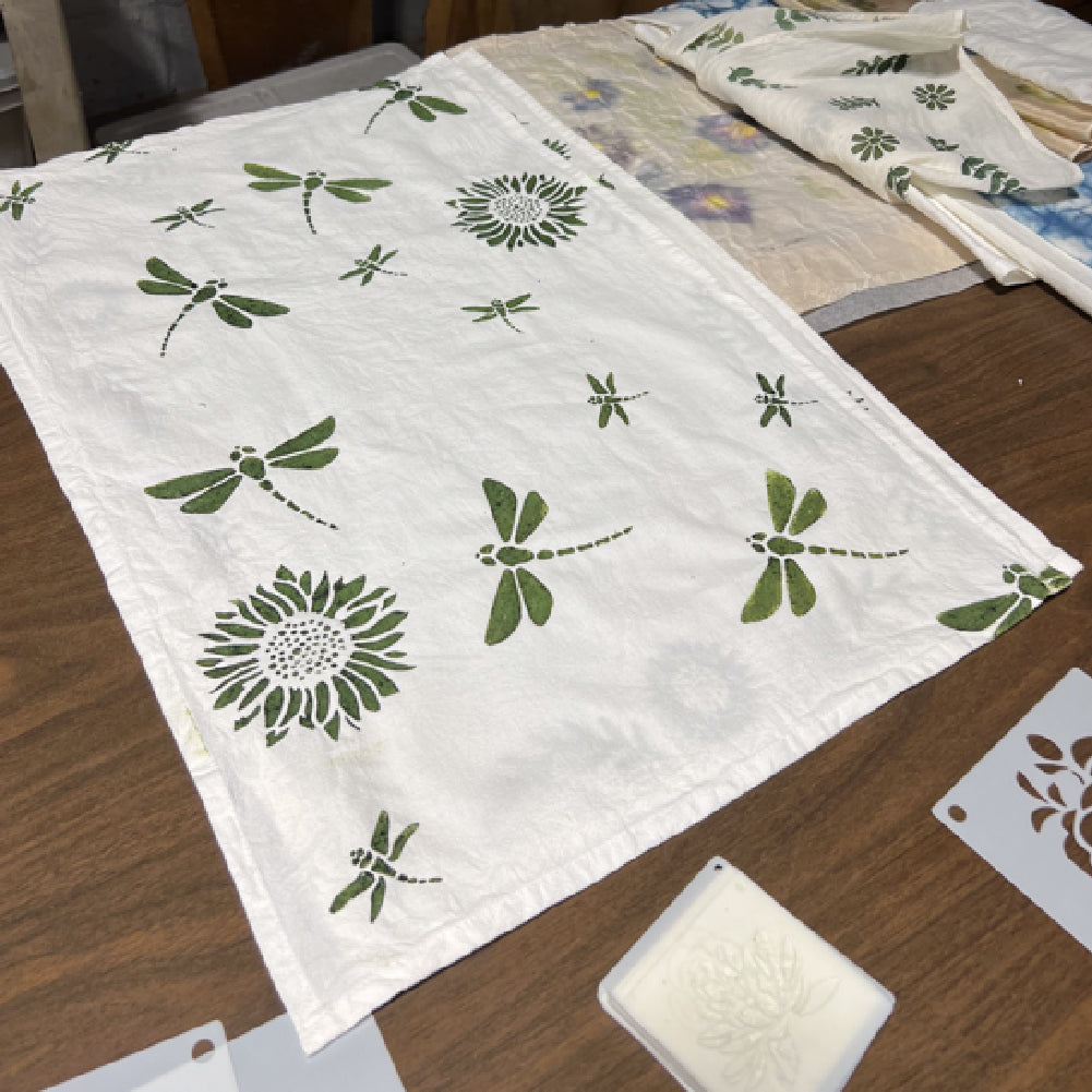 Fresh Leaf Indigo Dyeing - Tea Towels
