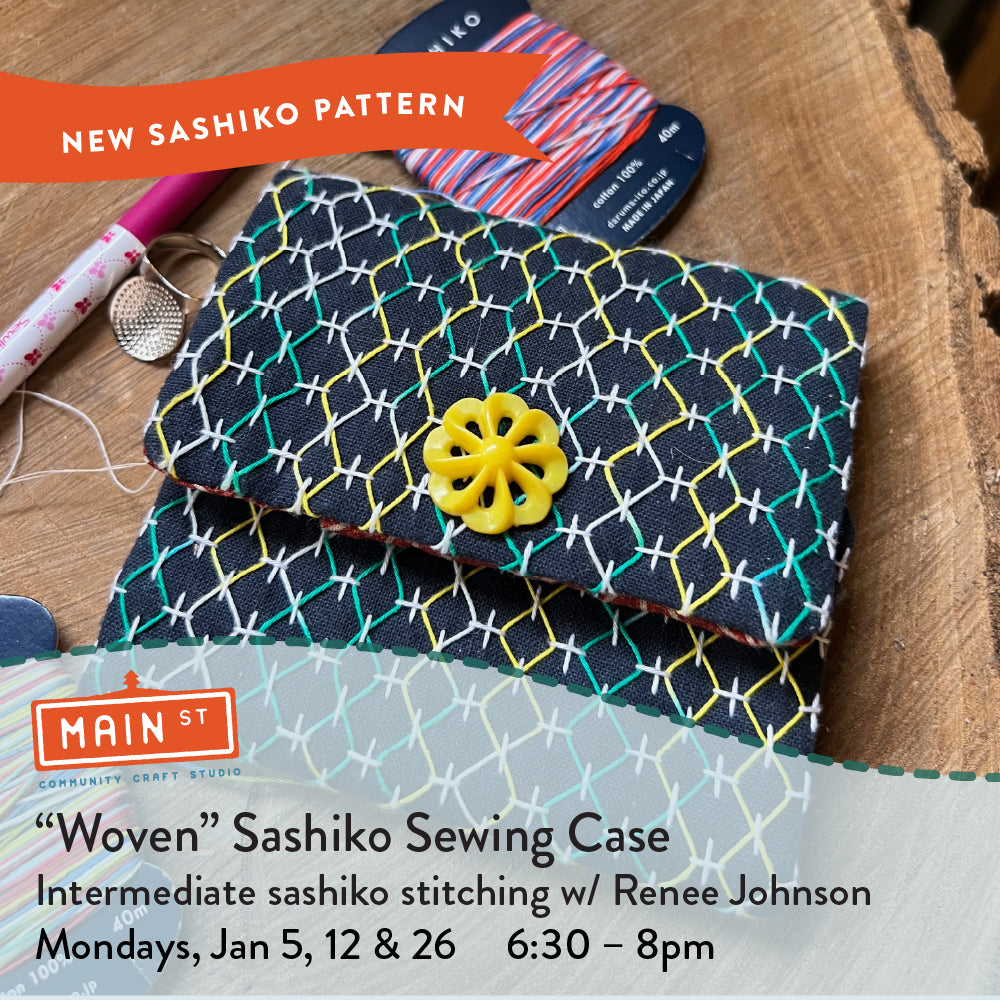 "Woven" Sashiko Sewing Case