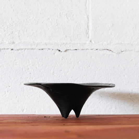 Charred 3-Legged Saucer
